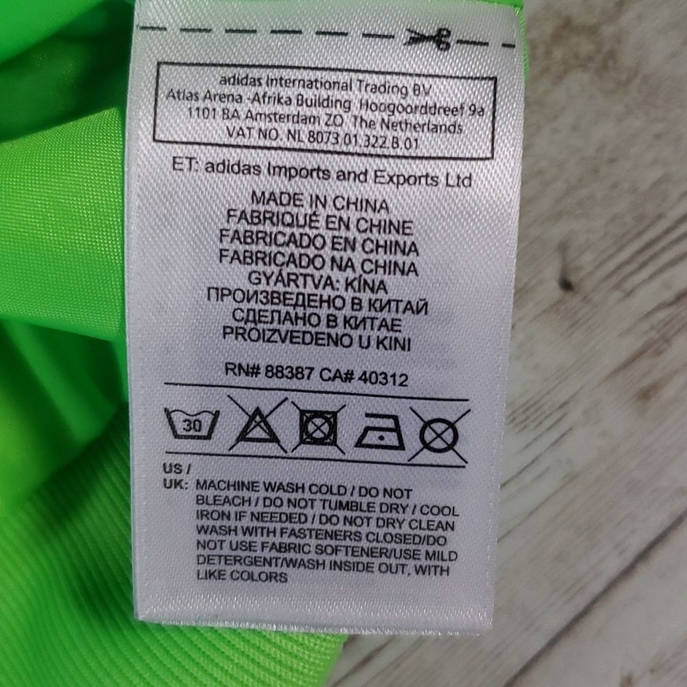 Adidas x Pharrell Williams Neon Green Bomber Track Top‎ Jacket Size Medium - Picture 8 of 13